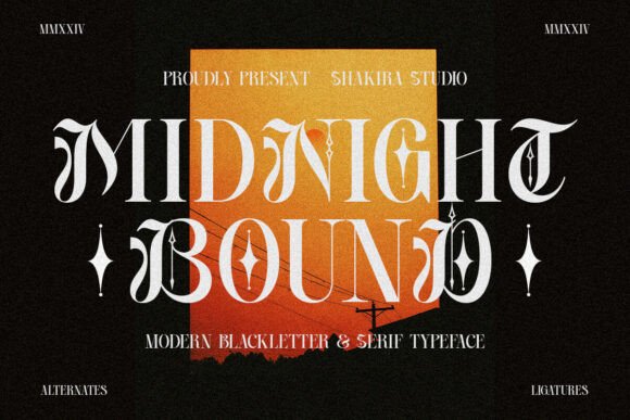 Midnight Bound: A Serif Typeface That Elevates Handmade Design