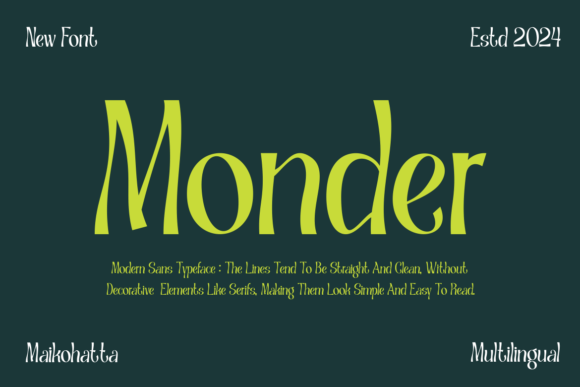 Monder: A Modern Sans Serif Typeface That Just Works for Small Businesses