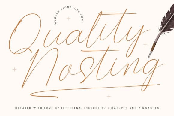 Quality Nosting: A Luxury Script Font for Scroll-Stopping Brand Content