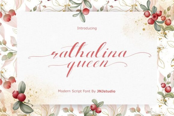 Rathalina Queen: A Modern Script Font for Elegant Digital Branding