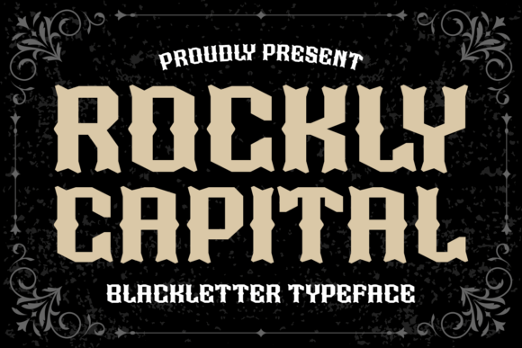 Rockly Capital: A Bold Blackletter Font for Digital Branding