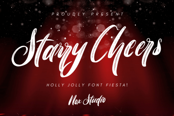 Starry Cheers: A Festive Script Font for Digital Brand Moments