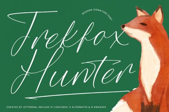 Trekfox Hunter: A Luxury Script Font That Cuts Through the Feed